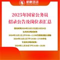 2025年国家公务员招录公告及岗位表汇总