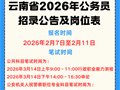 2026年云南省考试录用公务员重要文件汇总及解答